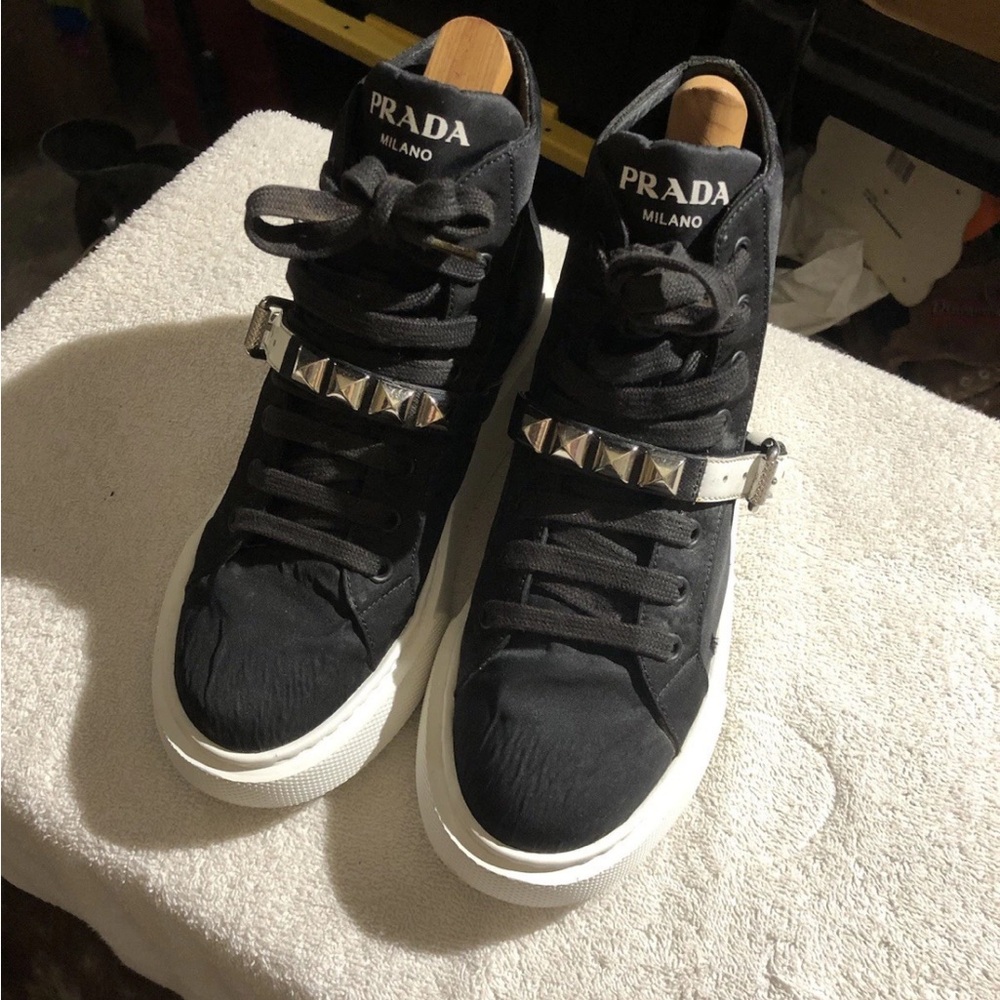 Prada Black Leather sneakers